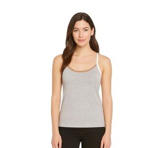 NWT Terez Grey Colorblock TLC Y-Back Tank Top, Size Small